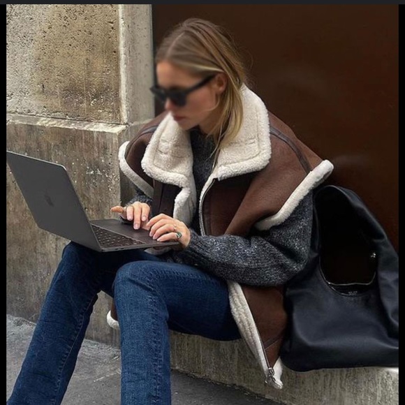 Source Unknown Reversible Eco Shearling Vest, Brown - Picture 2 of 3